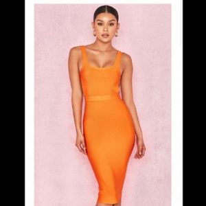 HOUSE OF CB ORANGE DRESS